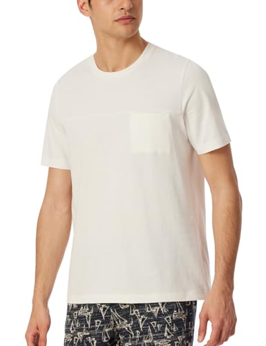 Schiesser Herren Schlafshirt Kurzarm Rundhals-Mix + Relax Pyjamaoberteil, Off-White_182599, 58 Schiesser Herren Schlafshirt Kurzarm Rundhals-Mix + Relax Pyjamaoberteil, Off-White_182599, 58 von Schiesser