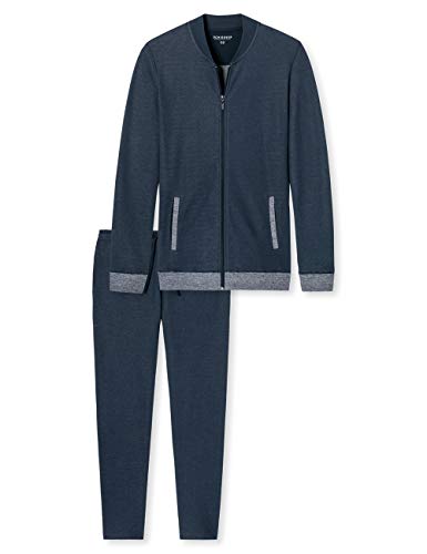 Schiesser Herren Sleep + Lounge Hausanzug Pyjamaset, Blau (Dunkelblau 803), XX-Large/XXX-Large von Schiesser