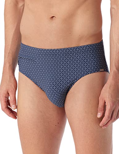 Schiesser Herren Slip Komfort Badehose, Dunkelblau Gemustert, M EU von Schiesser