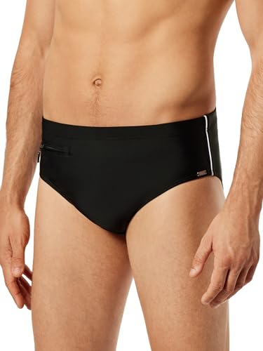 Schiesser Herren zwembroek slip comfort Badehose, Schwarz, L EU von Schiesser