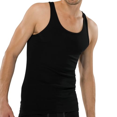 Schiesser Herren Ohne Arm- Original Feinripp Unterhemd, Schwarz_005120, 3XL EU von Schiesser