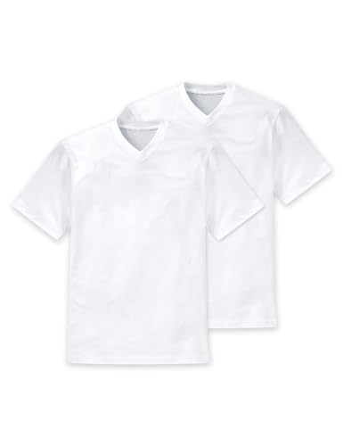 Schiesser Herren 2 Pack Shirt V-ausschnitt - American Unterhemd, Weiss_008151, XL EU von Schiesser