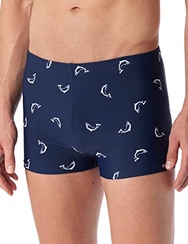 Schiesser Herren mit Bein Badehose, Dunkelblau Gemustert, M EU von Schiesser