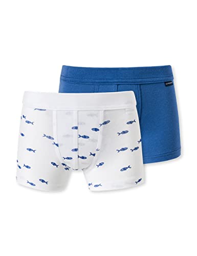 Schiesser Jungen 2 PACK Short mit weichem Bündchen Unterwäsche Feinripp - 100% Organic Bio Baumwolle - Größe 92 bis 182 von Schiesser