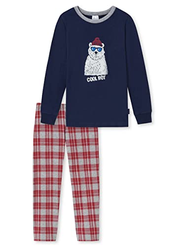 Schiesser Jungen Kinder Langer Schlafanzug-Organic Cotton Pyjamaset, Mehrfarbig 13, 92 von Schiesser