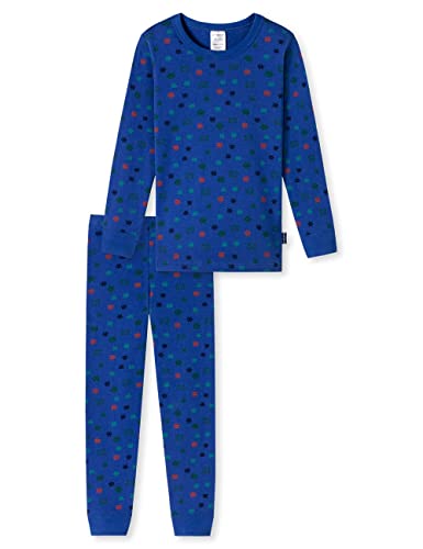 Schiesser Jungen Kinder Langer Schlafanzug-Organic Cotton Pyjamaset, Royal, 92 von Schiesser