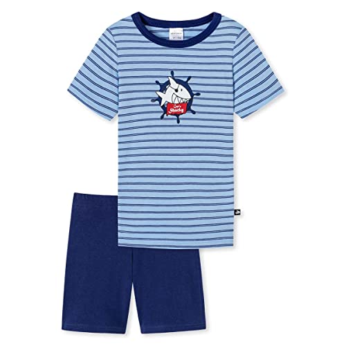 Schiesser Jungen Kurzer Schlafanzug Pyjamaset, hellblau, 98 von Schiesser