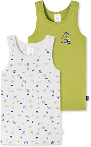 Schiesser Jungen Unterhemden Tanktops 2 Pack Unterwäsche, Farbmix, 128 von Schiesser