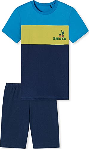 Schiesser Jungen Kurzer Schlafanzug - Organic Cotton (Ll) Pyjamaset , blau, 140 von Schiesser