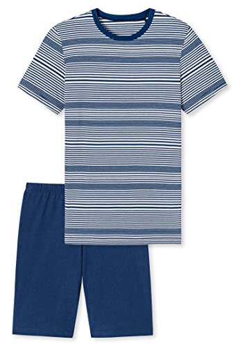 Schiesser Jungen Kurzer Schlafanzug - Organic Cotton (Ll) Pyjamaset , dunkelblau, 140 von Schiesser