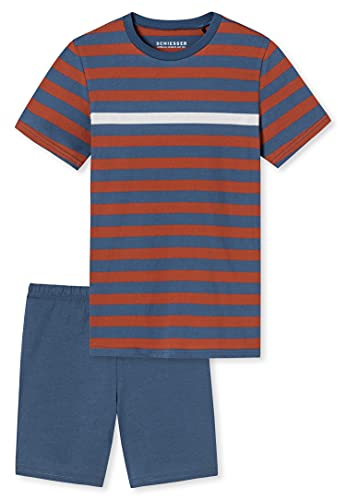 Schiesser Jungen Kurzer Schlafanzug - Organic Cotton (Ll) Pyjamaset , blau, 152 von Schiesser