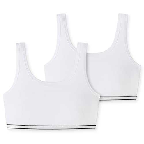 Schiesser Mädchen 2pack Bustiers Unterwäsche, Weiss, 164 Schiesser Mädchen 2pack Bustiers Unterwäsche, Weiss, 164 von Schiesser
