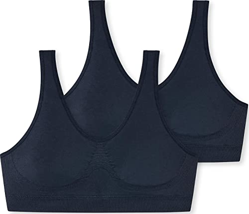 Schiesser Mädchen 2pack Bustiers Unterwäsche, blau, 140 von Schiesser