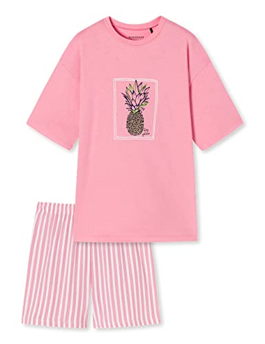 Schiesser Mädchen Anzug kurz Pyjamaset, rosa Bedruckt, 164 von Schiesser