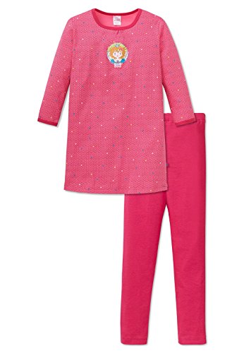 Schiesser Mädchen Nachthemd Prinzessin Lillifee 1/1 mit Leggings, Gr. 92 (Herstellergröße: 092), Rot (pink 504) von Schiesser