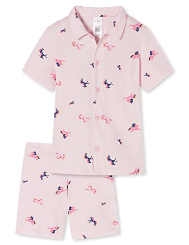 Schiesser Mädchen Pyjama Kurz Pyjamaset, rosa Bedruckt, 98 von Schiesser