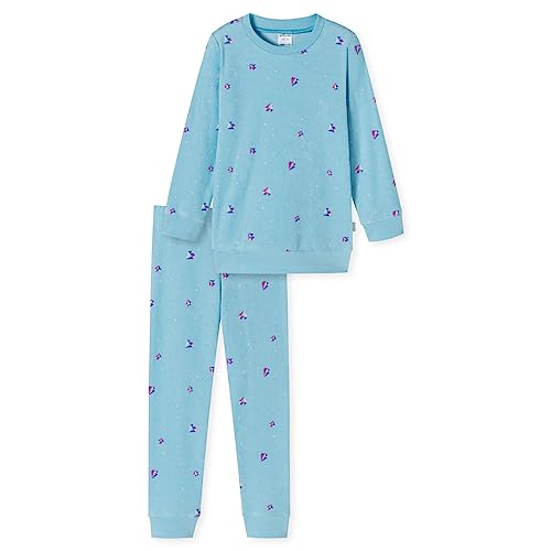 Schiesser Mädchen Schlafanzug Set Pyjama warme Qualitäten Frottee-Fleece-Interlock-Größe 92 bis 140 Pyjamaset, Aqua_179958 von Schiesser