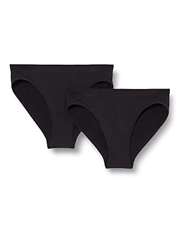 Schiesser Mädchen Slips (2er Pack) Unterwäsche, schwarz, 164 von Schiesser