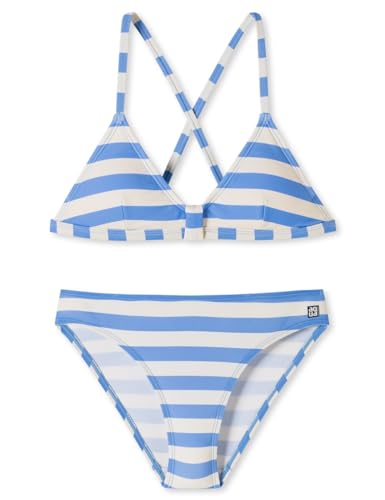 Schiesser Mädchen Triangel Set Badeanzug - Schnelltrocknend Bikini, Hellblau_180942, 152 EU von Schiesser