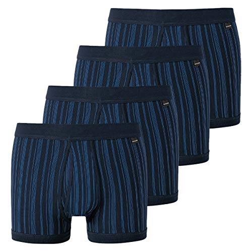 Schiesser - Original Classics Feinripp - Unterhose kurz mit Eingriff - 172695-4er Pack (7 Dunkelblau) von Schiesser