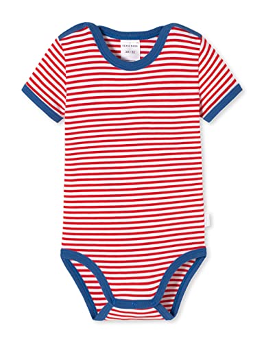 Schiesser Unisex Kinder Body halbarm Baby-und Kleinkind Unterwäsche-Satz, rot weiß blau gestreift, 86 von Schiesser