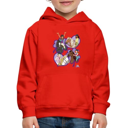 Schleich Horse Club Sofia Lisa Hannah Sarah Herzen Kinder Premium Hoodie, 152-164, Rot von SCHLEICH