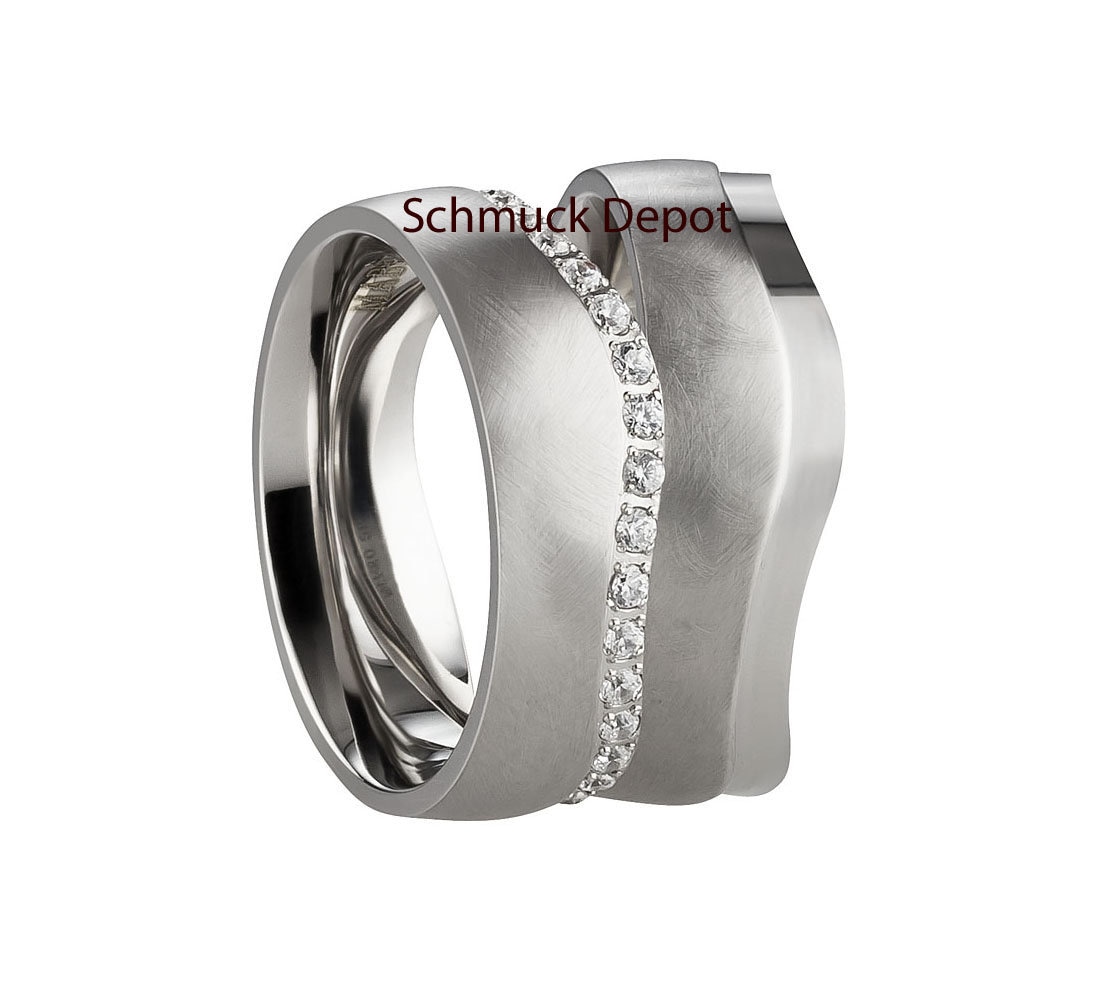 Edelstahlringe Wedding Rings Engagement Verlobungsringe Antragsringe von SchmuckDepot