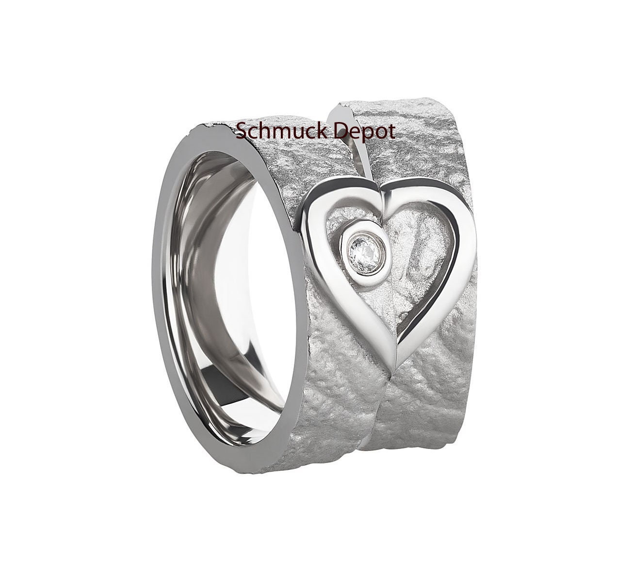 Edelstahlringe Wedding Rings Engagement Verlobungsringe Antragsringe von SchmuckDepot