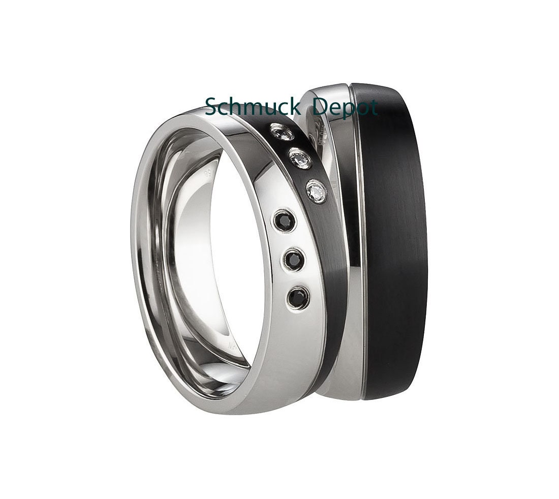 Edelstahlringe Wedding Rings Engagement Verlobungsringe Antragsringe von SchmuckDepot