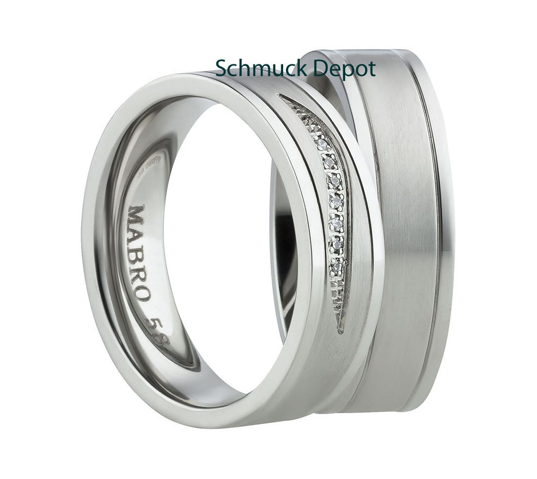 Edelstahlringe Wedding Rings Engagement Verlobungsringe Antragsringe von SchmuckDepot