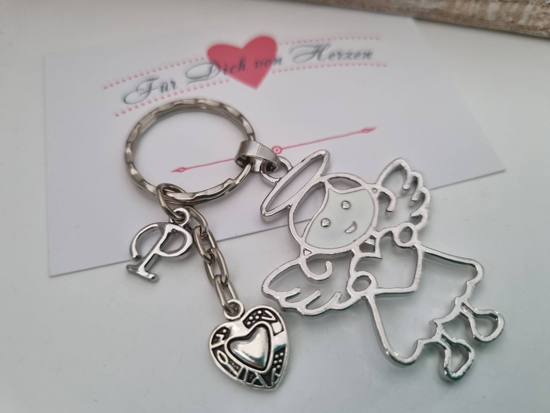 Engel Schlüsselanhänger Personalisierbar/Geschenk Für Frauen Freundin Kinder Geschenkset Engel Schlüsselanhänger Personalisierbar/Geschenk Für Frauen Freundin Kinder Geschenkset von Schmuckmariechen