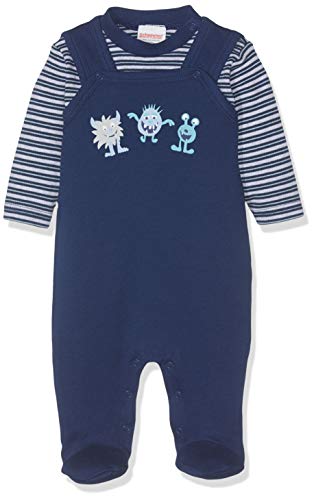 Schnizler Baby - Jungen Strampler-set Interlock 2-teilig Kleine Monster 813151, 11 - Marine, 56 von Schnizler