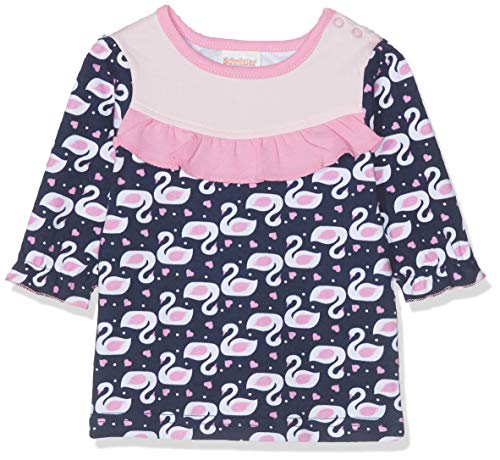 Schnizler Baby - Mädchen Sweat-Shirt Interlock Schwäne 813196, 11 - Marine, 56 von Schnizler