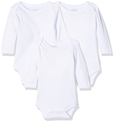 Playshoes Baby-Body Unisex Kinder,weiß 1/1-Arm 3er Pack,50-56 von Playshoes