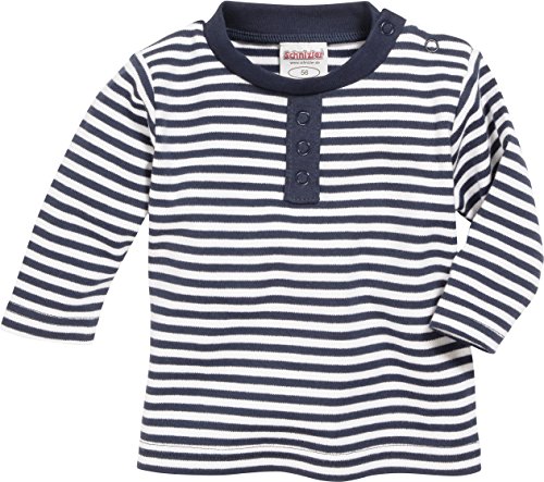 Schnizler Unisex Baby Sweat-Shirt Interlock Ringel 813007, 171 - Marine/Weiß, 74 von Schnizler