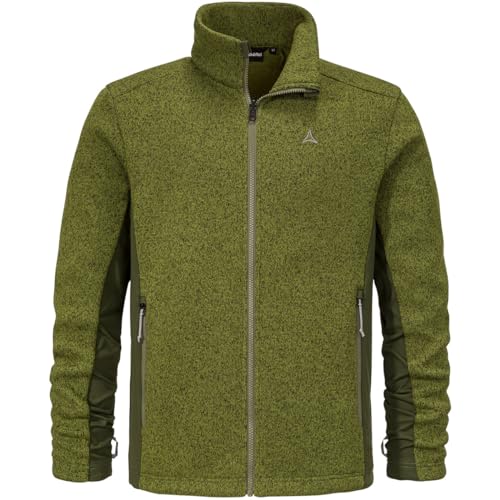 Schöffel M Zipin Fleece Oberau Oliv - Warme schnelltrocknende Herren Wander-Fleecejacke, Größe 52 - Farbe Calla Green von Schöffel