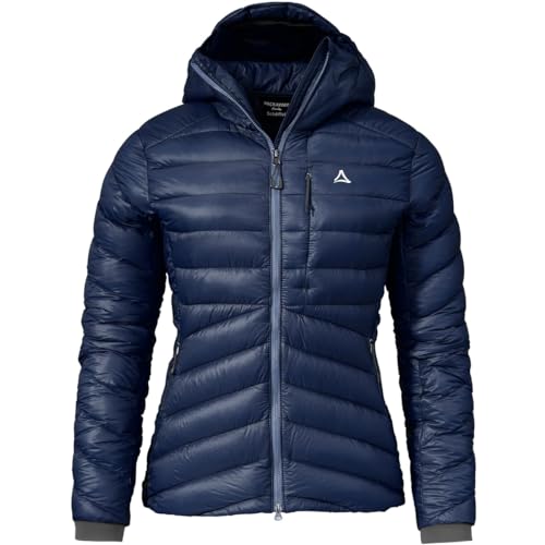 Schöffel W Down Jacket Tschierval Blau - Daunen Leichte wasserabweisende Damen Pertex Quantum Daunenjacke, Größe 38 - F von Schöffel