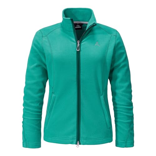 Schöffel W Fleece Jacket Leona3 Grün - Leichte wärmende Damen Fleecejacke, Größe 46 - Farbe Spectra Green von Schöffel