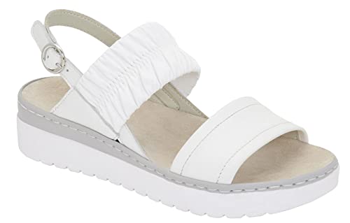 Scholl Damen Viareggio Elastic Sandale, weiß, 40 EU von Scholl