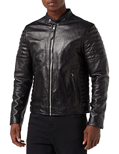 Schott NYC Herren Lcjoe Jacke, Schwarz (Black), (Herstellergröße: Medium) von Schott NYC