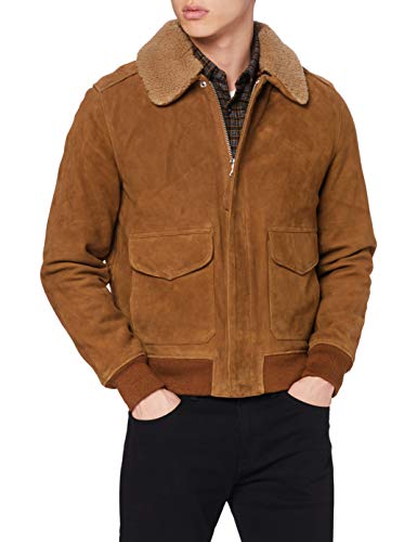 Schott NYC Herren LC2410S Jacke, Beige (Rust/Brique Rust/Brique), (Herstellergröße: Large) von Schott NYC