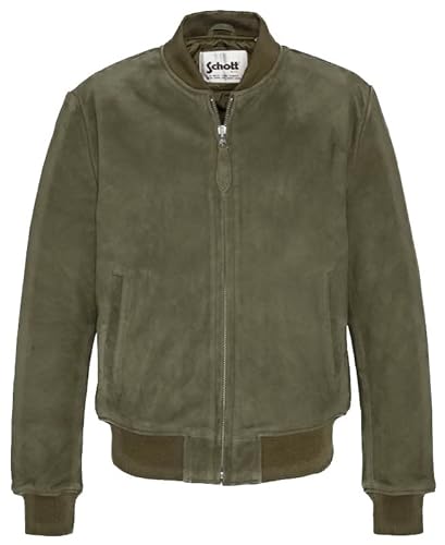 Schott NYC Herren LC3017 Lederjacke, Khaki, Medium von Schott NYC