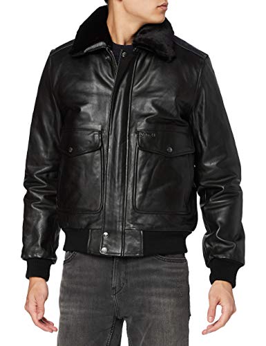 Schott NYC Herren LC5331X Jacke, Schwarz (Anthic Black 90), Large von Schott NYC