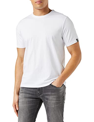 Schott NYC Herren T-Shirt TS01MC, Einfarbig, Gr. X-Large (Herstellergröße: X-Large), Mehrfarbig (Black/White) von Schott NYC