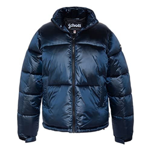 Schott NYC Unisex Belstarshw Daunenjacke mit kurzen Quilte von Schott, ozeanblau, Large von Schott NYC