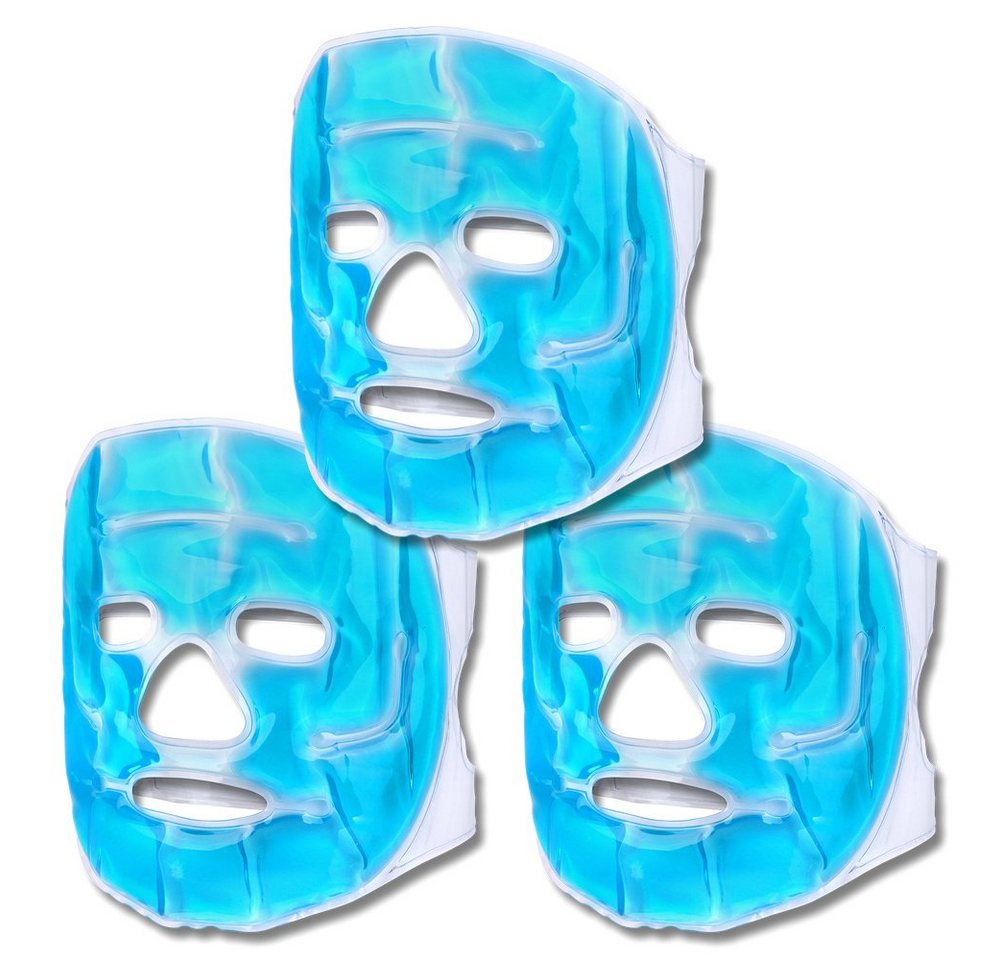 Schramm Kühlpad Schramm® 3er Set Kühlmasken Blau Gesichtsmaske Kühlmaske Kühlbrille Augenmaske Gelmaske Schlafmaske Entspannungsmaske Gelbrille Migräne Maske Brille von Schramm