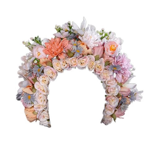 Scnvsi Elegante Blumen-Haarbänder für Damen, wunderschöner Blumen-Kopfschmuck, zarte florale Haarspangen-Verzierung für Fashionistas von Scnvsi