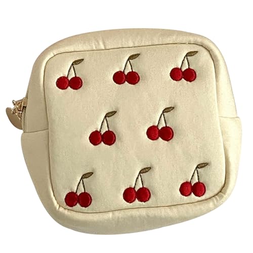 Scnvsi wasserdichte Kirsch-Make-up-Tasche, modische Herbst-Kosmetiketuis, Damen-Make-up-Organizer, Kulturbeutel, Reise-Kosmetiktaschen von Scnvsi