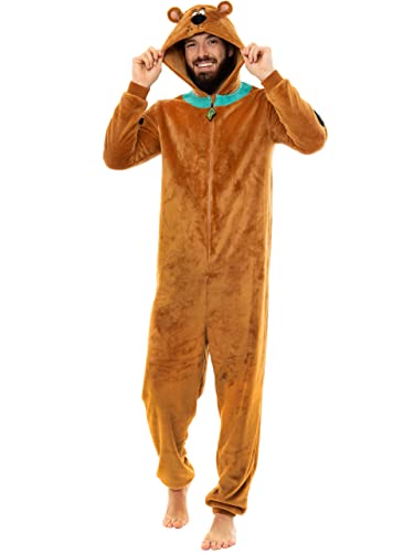 Scoobie DOO Onesie | Jumpsuit Herren | Overall Braun Large von Scooby-Doo!