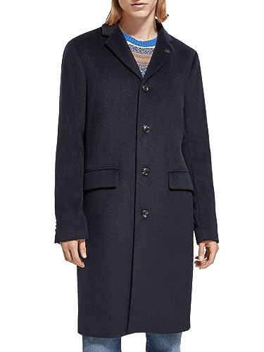 Scotch & Soda Herren Classic Wool Blend Overcoat Wollmantel, Night 0002, L EU von Scotch & Soda